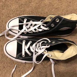Black high top converse